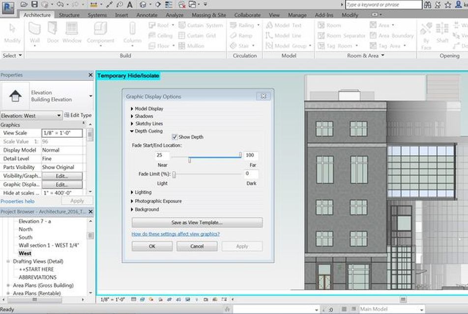 Mélységet adhat a homlokzatokhoz és a metszetekhez, valamint lenyűgöző látványterveket készíthet, hogy jobban kommunikálhassa terveit. - forrás: Autodesk