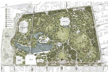 a Városliget komplex környezetrendezési, térképészeti terve - építész: Garten Studio Kft.