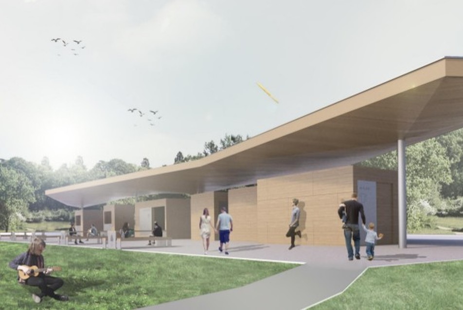Normafa pavilon pályázat - rangsorolás nélküli megvétel - szerző: Boda István, Györgyi Csenge, Iszak Bálint