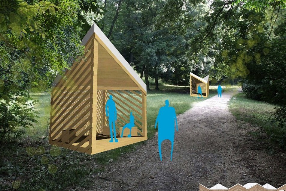 Normafa pavilon pályázat - rangsorolás nélküli kiemelt megvétel - szerzők: Pajer Nóra, Soltész Noémi, Tóth Katalin