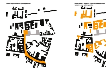 az épület Miskolc egyik legfontosabb sétálutcájának végpontjában, hivatali épületek között helyezkedik el - tervezők: Gaul Cicelle, Molnár Bianka, Nusszer Diána, Varga András