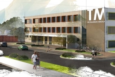 Az izsáki iskola látványterve - tervező TSPC Kft.