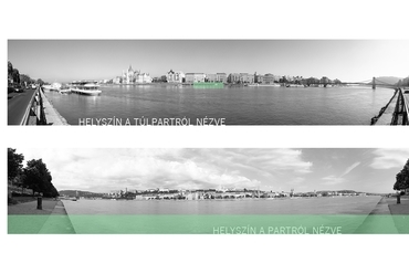 Úszóstrand a Dunán - helyszínfotó - tervező: Pintér Sára