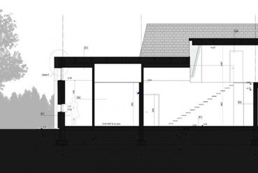 RS+ Architects: családi ház, Tychy. Metszet