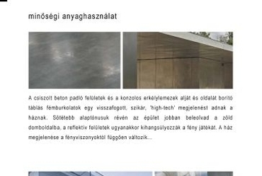 anyaghasználat - Rózsadomb Panoráma Projekt - építész: Fialovszky Tamás, Sólyom Benedek