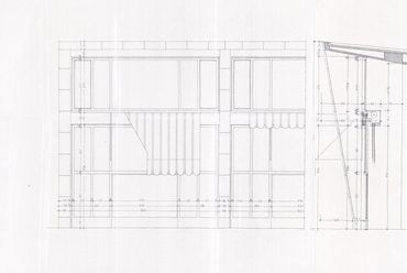 Olympia étterem - homlokzati részletrajz - 1957 - forrás: Lechner Tudásközpont Dokumentációs központja