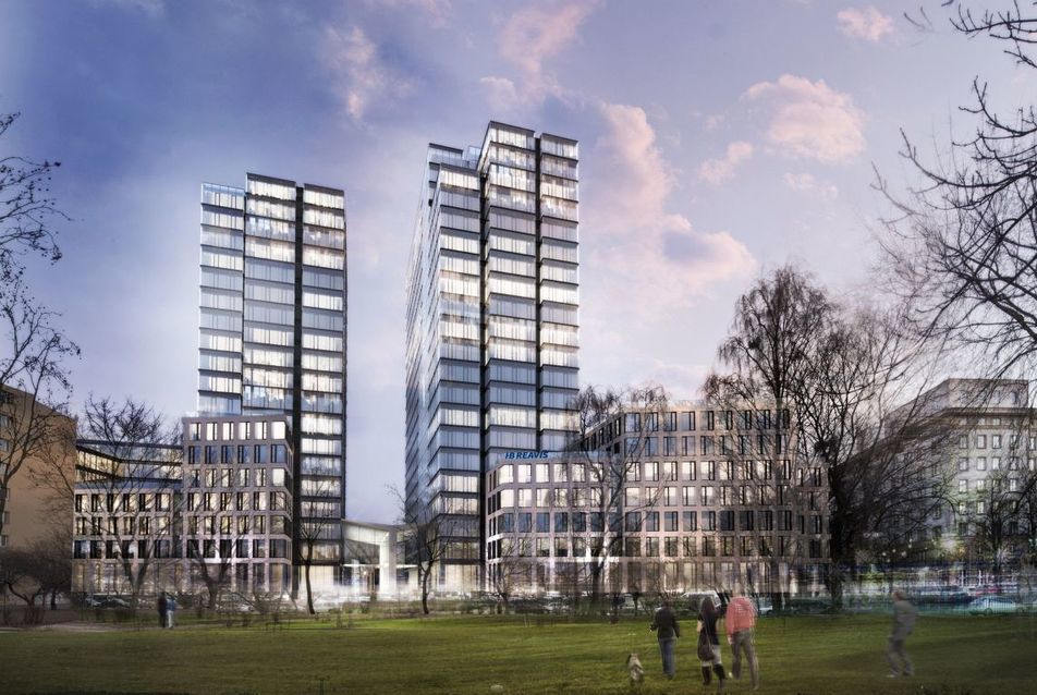 a HB Reavis bejelentette új, nagyszabású fejlesztését Varsóban: egy 310 méteres toronyház is épül - forrás: HB Reavis
