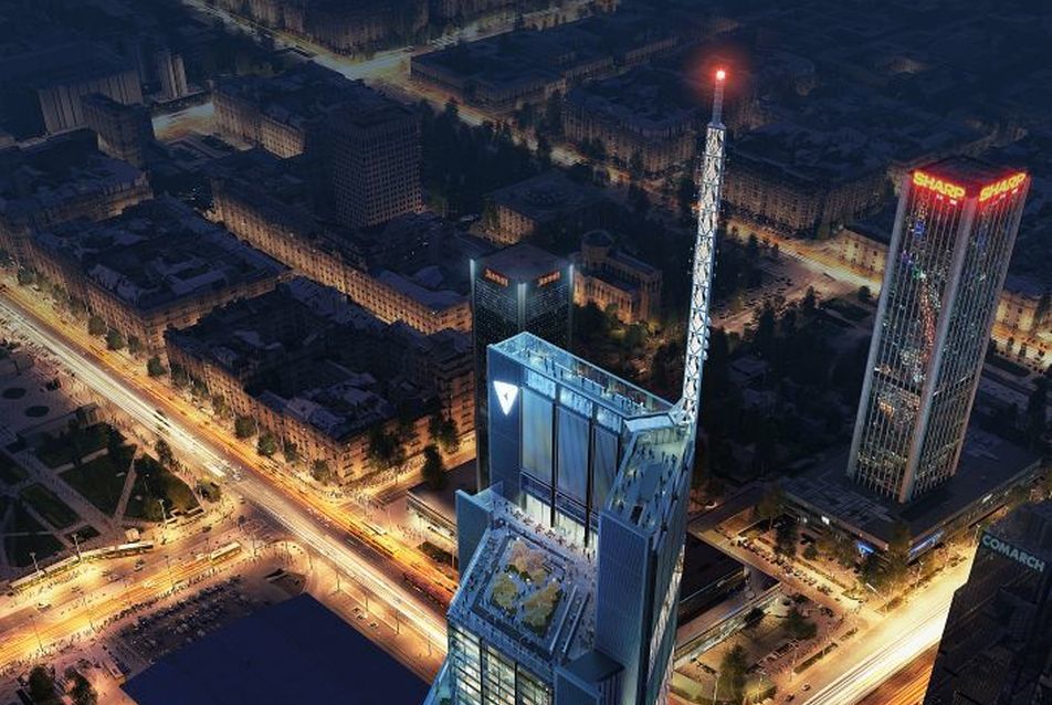 a HB Reavis bejelentette új, nagyszabású fejlesztését Varsóban: egy 310 méteres toronyház is épül - forrás: HB Reavis