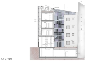 C-C metszet - Japán co-housing - építész: Schneider Esztella