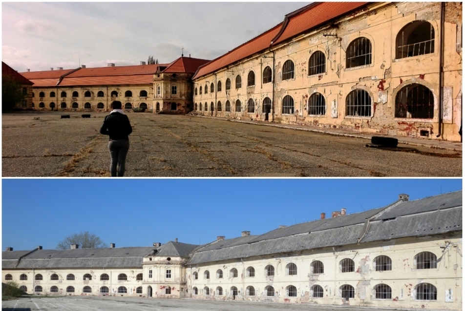 A kaszárnya épülete a XX. század végétől a 2016-os felújításig - forrás: Barci Boglárka, static.panoramio.com