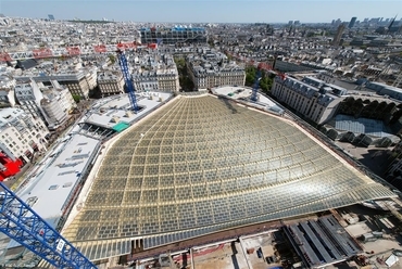 Les Halles bevásárlóközpont és közlekedési csomópont lefedése - építészek: Patrick Berger, Jacques Anziutti - forrás: AGC