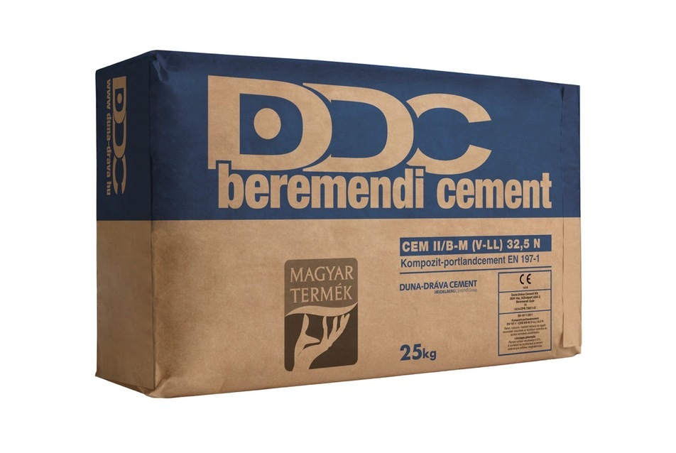 DDC Kohósalakcement EN 197-1 CEM III/A 32,5 N, Vác - DDC Kompozit-portlandcement EN 197-1 CEM II/B-M (V-LL) 32,5 N, Beremend - forrás: Duna-Dráva Cement