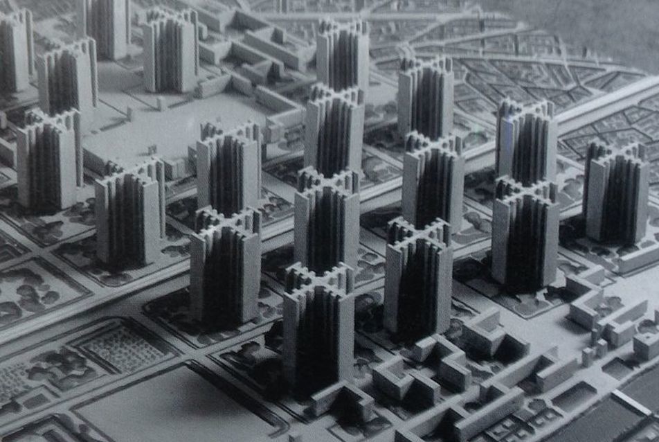 Voisin terv, 1925 - építész: Le Corbusier - forrás: Wikipedia