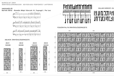 Bartók Béla Zenei Központ árnyékoló terv - építész: Hegedűs Fanni