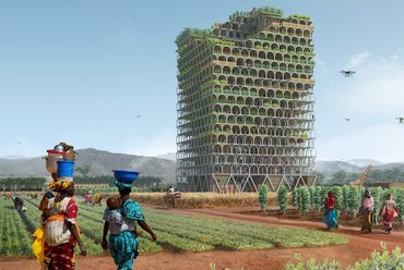 Vertikális farm a Szubszaharában - koncepcióterv - tervező: lengyel Pawel Lipiński és Mateusz Frankowski