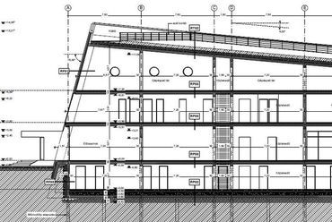 Metszet - építész: Paládi-Kovács Ádám, Hőnich Henrik