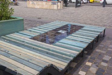 Platio napelemes burkolat a budapesti Deák téren, Hello Wood Pop Up Park