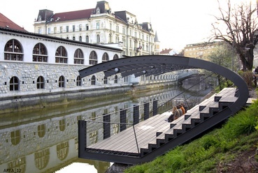 Megújult vízpart Ljubljanában - forrás: http://www.publicspace.org