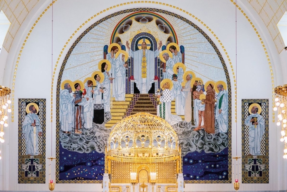 A steinhofi Szent Lipót templom szentélye építész: Otto Wagner, 1904-1907 - fotó: WienTourismus / Christian Stemper