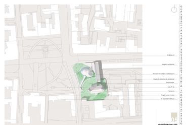 Helyszínrajz M1:1000 - építész: Banu Roland, Bán Ferenc DLA, Tomku Gergely