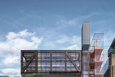 Chelseabe tervezett irodaház az Otis Elevator Company épületei köré, 2018., forrás:cityrealty.com