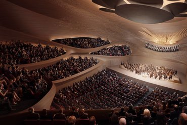 A Jekatyerinburga tervezett Sverdlovsk Koncertcsarnok., forrás: zaha-hadid.com
