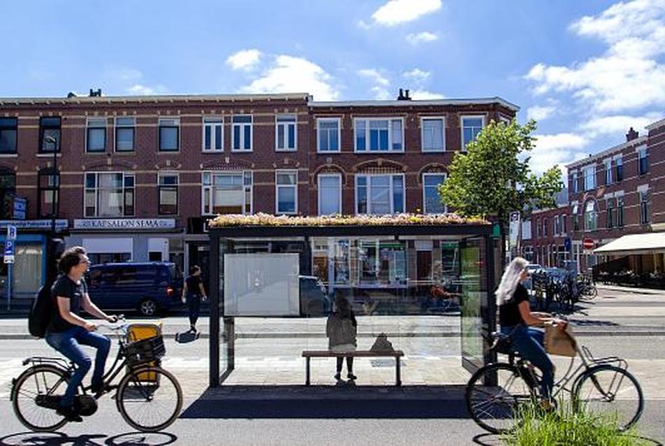 Döngicsélő buszmegállók Utrechtben