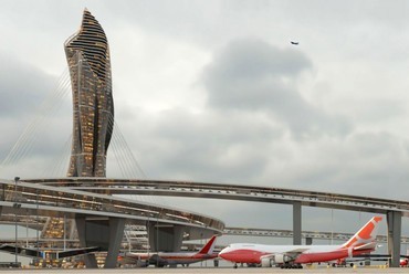 Az első helyezett „Infinity Airport”, Daoru Wang munkája (North Carolina State University, Raleigh, NC, USA)