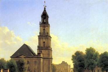 A postdami helyőrségi templom. Carl Hasenpflug festménye, 1827