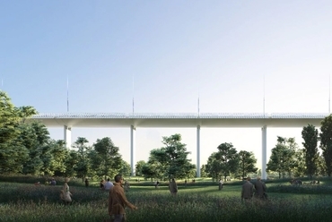 Renzo Piano terve az új hídra. Kép (c) Renzo Piano Building Workshop