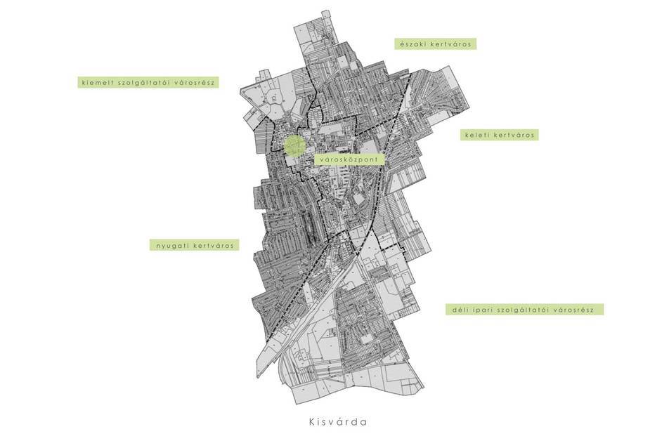 Településszerkezet Forrás: Kisvárda Város Önkormányzata Integrált Városfejlesztési Stratégia/