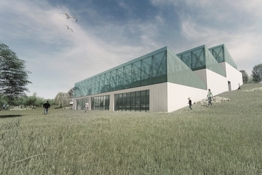 Biogázfeldolgozó és látogatóközpont, Tervező: Kazi Zsolt, BME Építészmérnöki Kar, 2019.