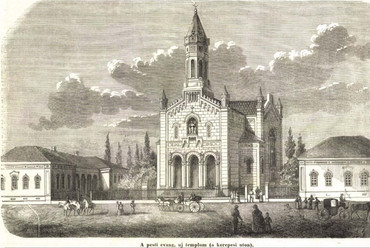 A pesti evangélikus egyházközösség új temploma - forrás: Vasárnapi Újság, 1863