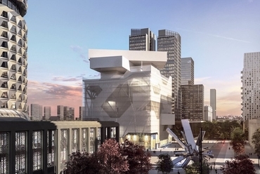 Hani Rashid (Asymptote Architects) terve a moszkvai Ermitázshoz. Kép: Zilart