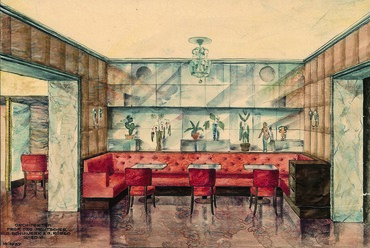 Otto Prutscher: A Hotel Imperial Vienna éttermének belsőépítészeti terve, 1937. © MAK Wien