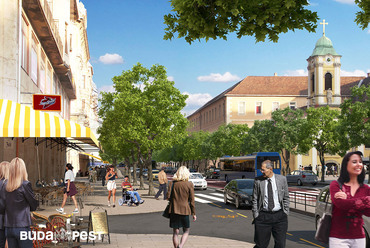 A Rákóczi út - Kossuth Lajos utca felújításának tervei (Fotó: BKK)