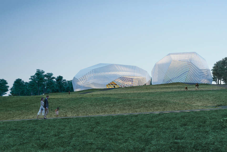 Összekapcsolt parkok - az Építész Stúdió terve a vilniusi koncertközpont pályázaton