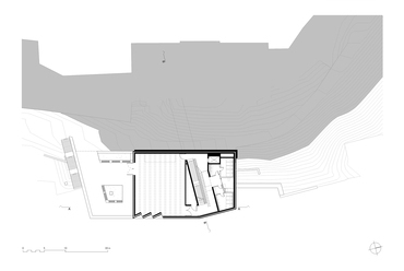 Dél-Vesztfáliai Múzeum és Kulturális Fórum, Arnsberg. Alaprajz a -3 szinten. Forrás: Bez + Kock Architekten