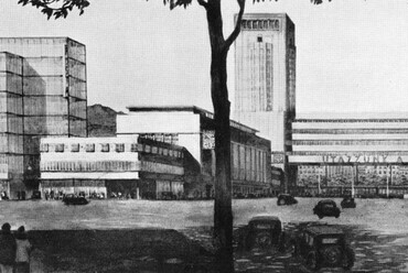 A Déli pályaudvar, Vágó József elképzelései szerint (Forrás: Vágó József: Budapest művészi újjáépítése, 1936)  