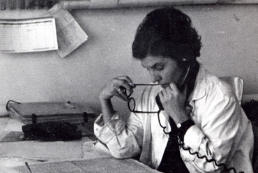 Cs. Juhász Sára 1971-ben, munka közben. Forrás: Cs. Juhász Sára hagyatéka