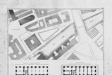 Schinkel eredeti rajzai a Bauakademie épületéhez. Kép: Wikimedia Commons