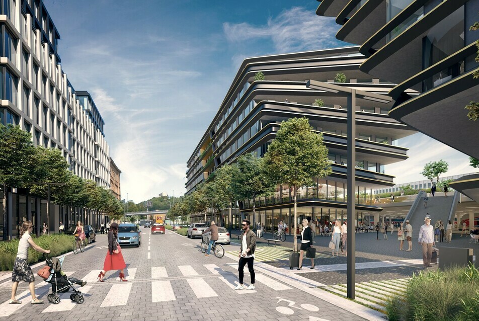 A Zaha Hadid Architects tervezi Prága új üzleti negyedét
