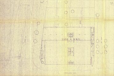I-II. emeleti alaprajz. Építész tervezők: Lázár Antal, Reimholz Péter, 1970 – Lechner Tudásközpont, Dokumentációs Központ / Tervtár, Iparterv