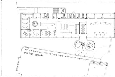 A Budavári Országos Villamos Teherelosztó  épülete  - terv: Virág Csaba  - első emeleti alaprajz