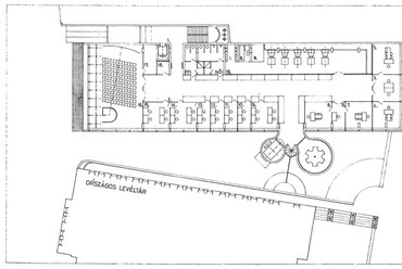 A Budavári Országos Villamos Teherelosztó  épülete  - terv: Virág Csaba  - másidik emeleti alaprajz
