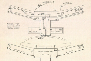 A Ferihegyi csarnoképület földszinti és második emeleti alaprajza (Forrás Új Építészet, 1947)