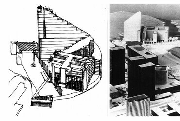 A Tête Défense  pályázatára beadott rajz. Forrás: Szabó János archívuma