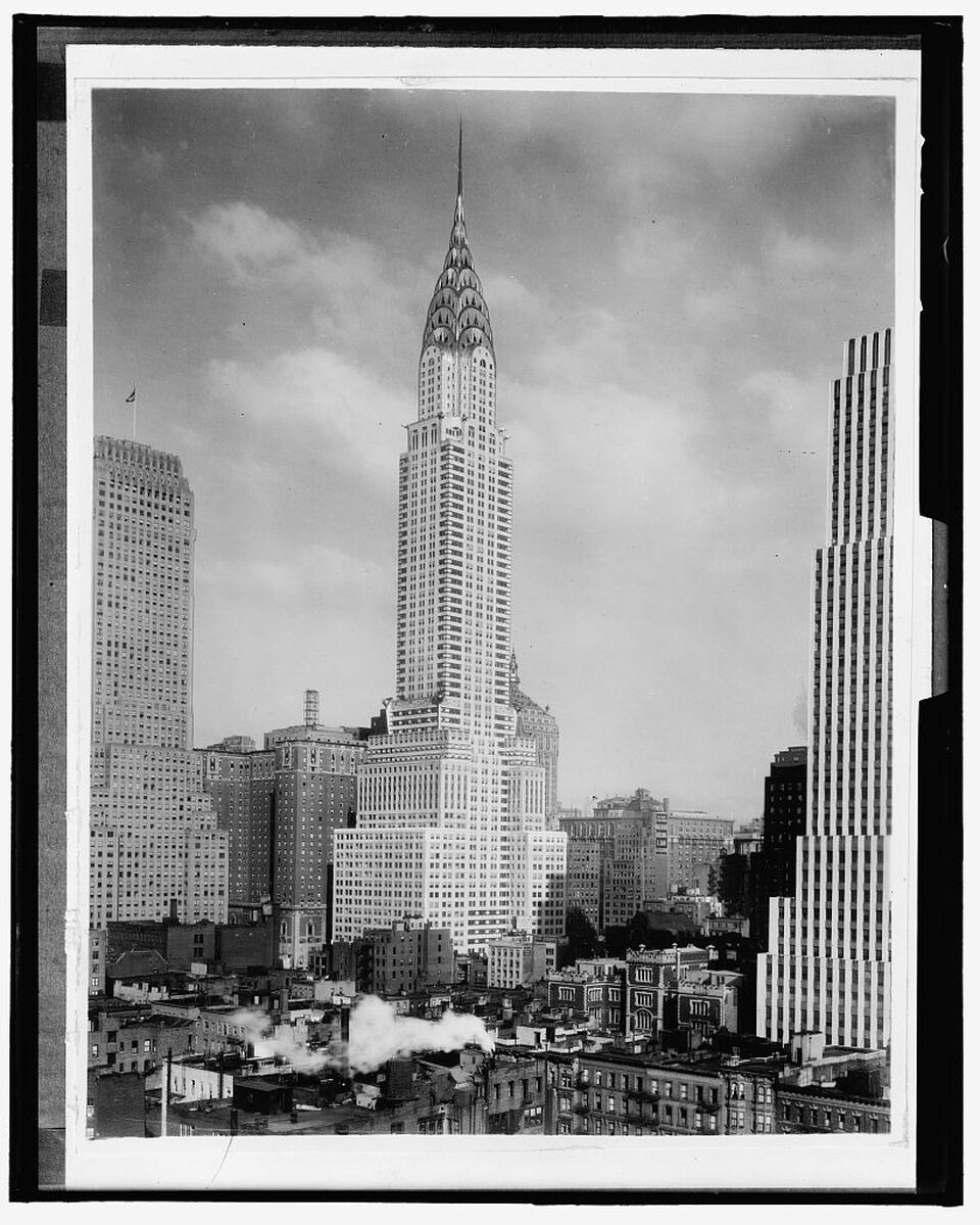 A Chrysler Building 1930 körül. A Detroit Publishing Co. fényképe, forrás: Library of Congress