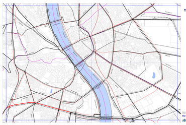Budapest hatályos településszerkezeti terve a kerékpárforgalmi főhálózattal. Forrás: budapest.hu