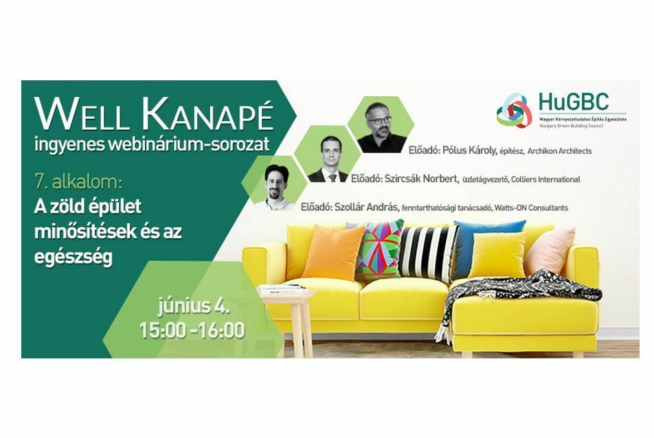 WELL Kanapé 7. webinárium:  A zöld épület minősítések és az egészség